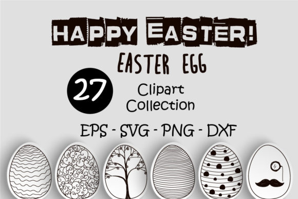 Download 27 Doodle Easter Eggs Clipart Collection - Easter eggs clipart Collection