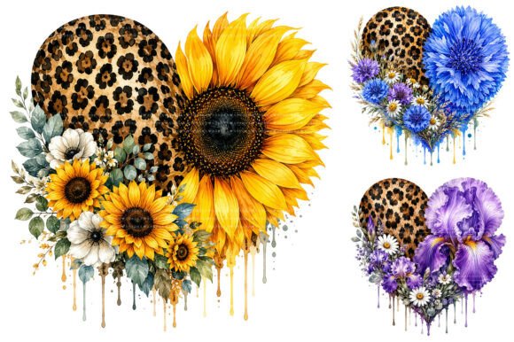 Download Leopard Floral Sublimation PNG Bundle - Floral sublimation Collection