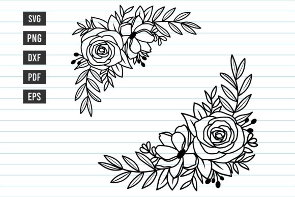 Download Flower Corner Svg Floral Border Svg - Flower corner svg Collection