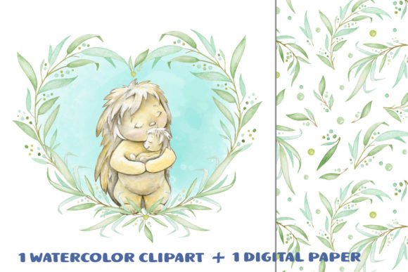 Download Baby Mom Hedgehog Watercolor Clipart, Di - Premium Resources