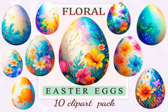 Download Floral Easter Eggs Clipart PNG - Easter eggs clipart Collection